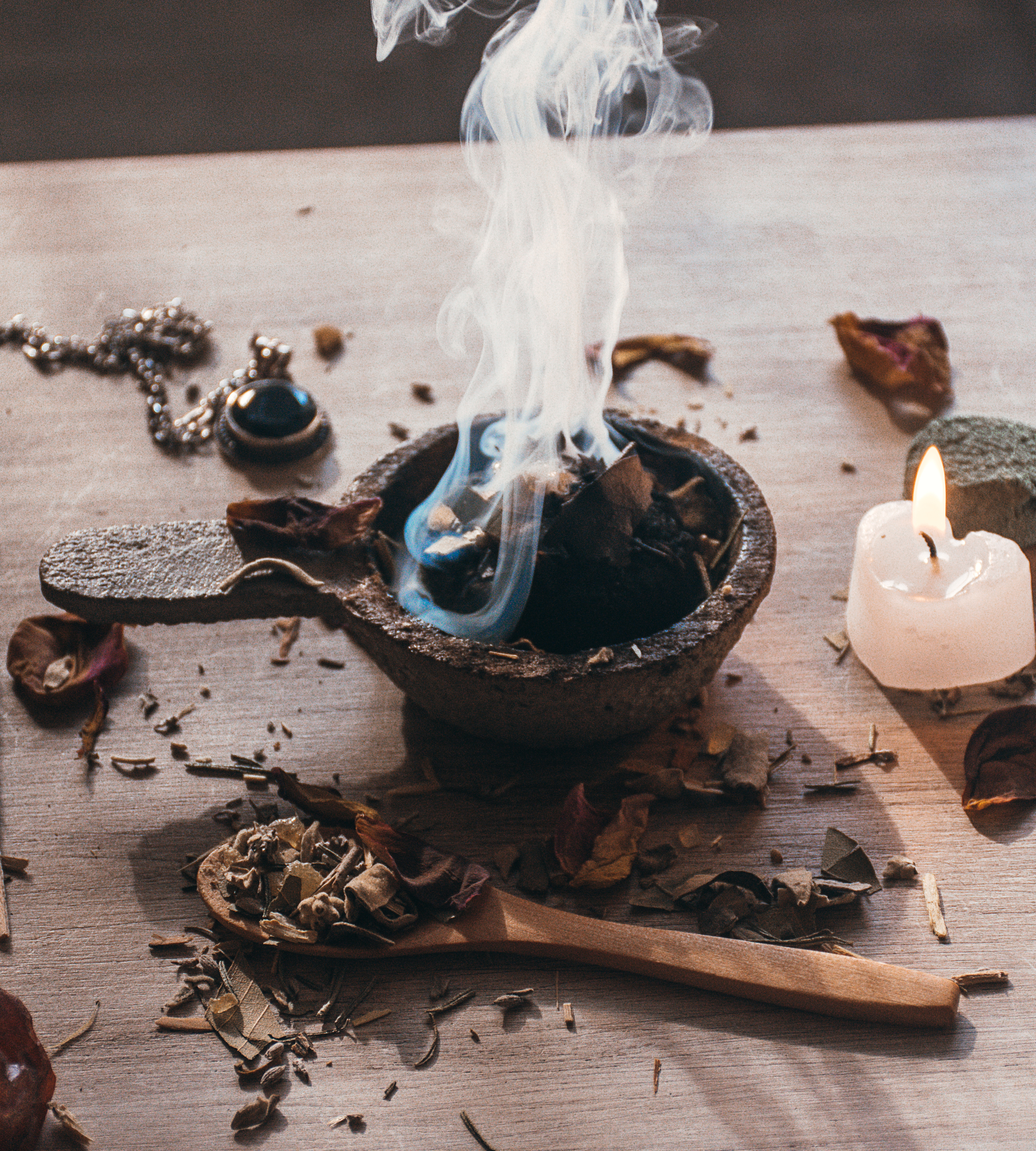 incense-holder-with-burning-charcoal-incense-resin-myrrh-rustic-wooden-table (1)